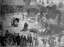 Representacion pict&oacute;rica de un Auto de Fe